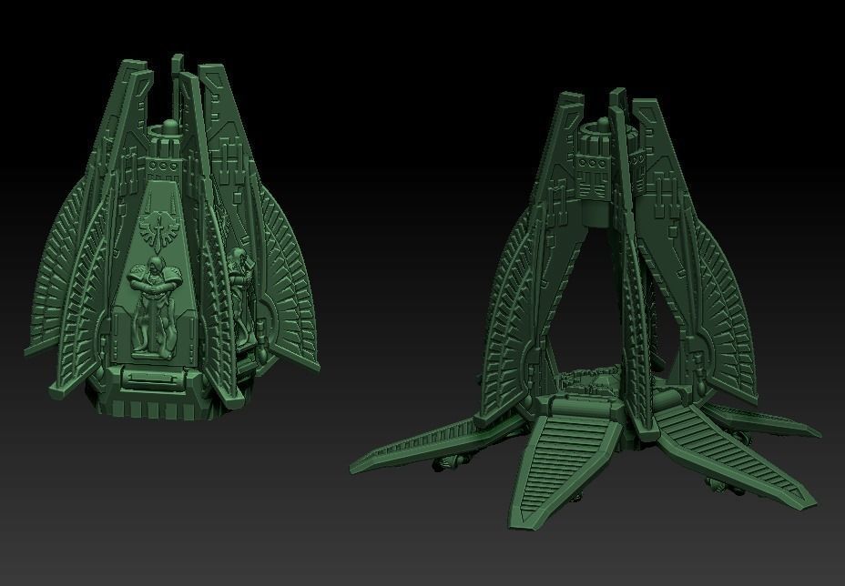 DEATH FROM THE SKY SET 3 Epic - Armageddon CUSTOM DROP POD 3D print model_4