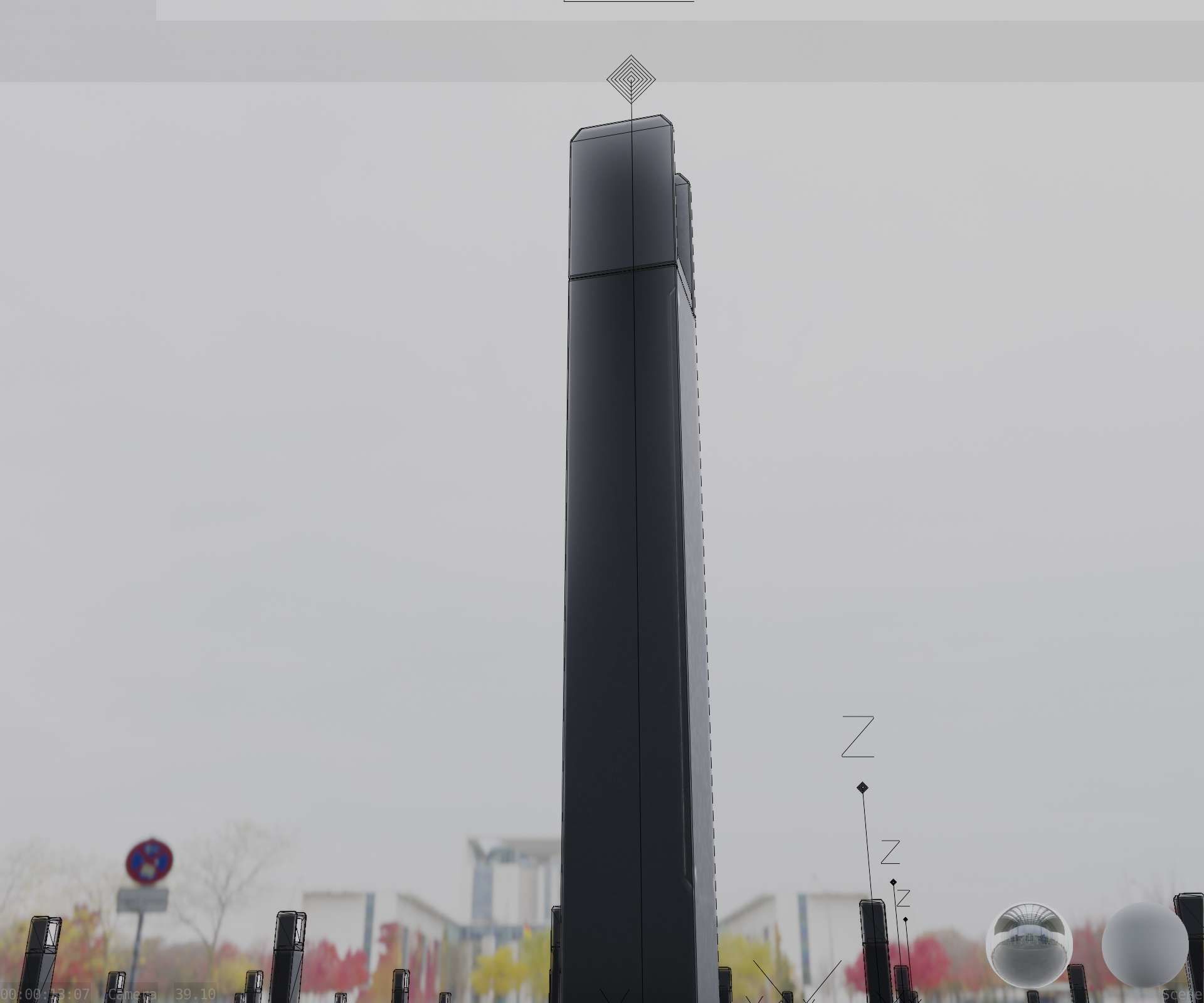 Street Light 8 Bollard Basic Version 3D Model Collection_69