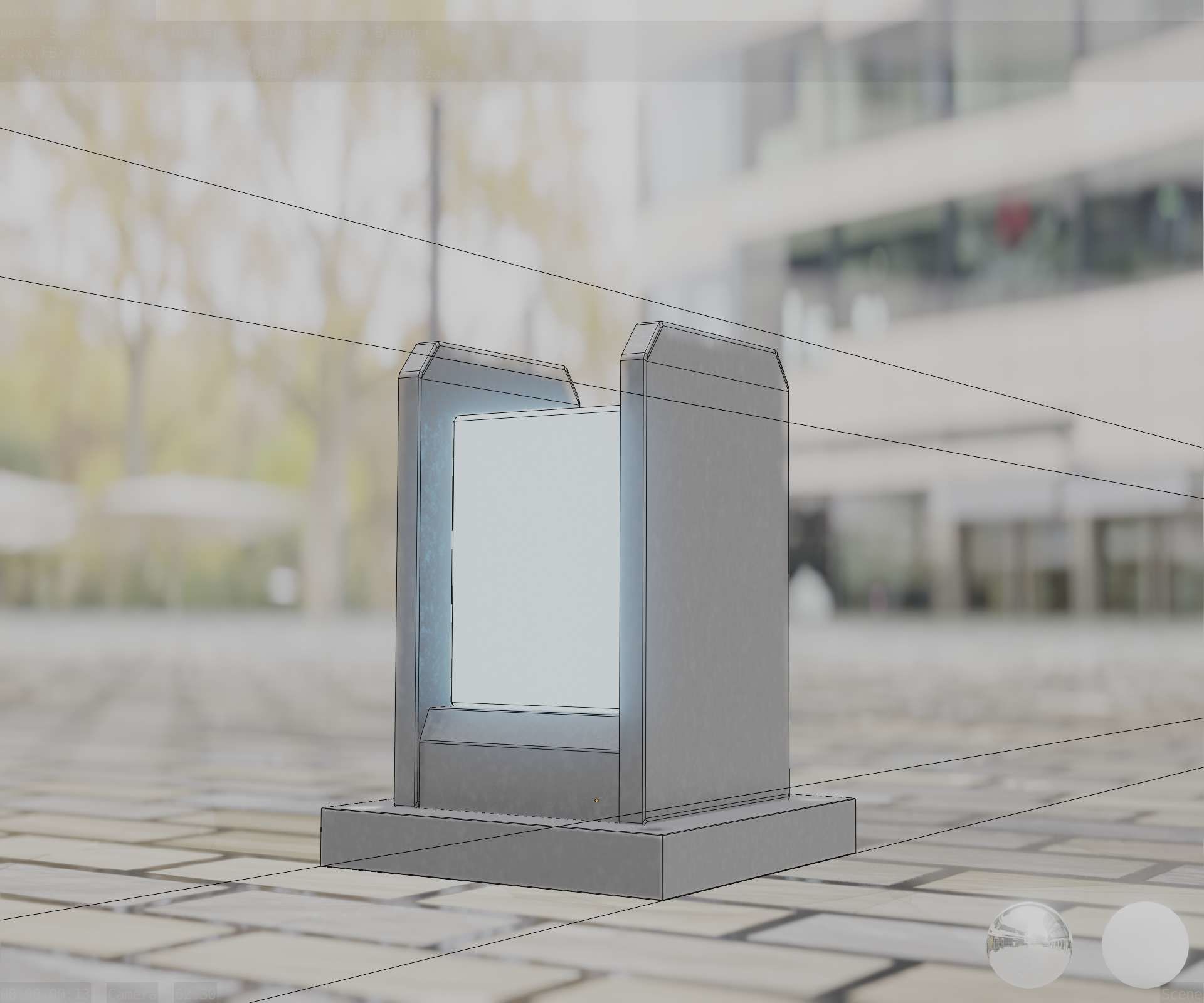 Street Light 8 Bollard Basic Version 3D Model Collection_25