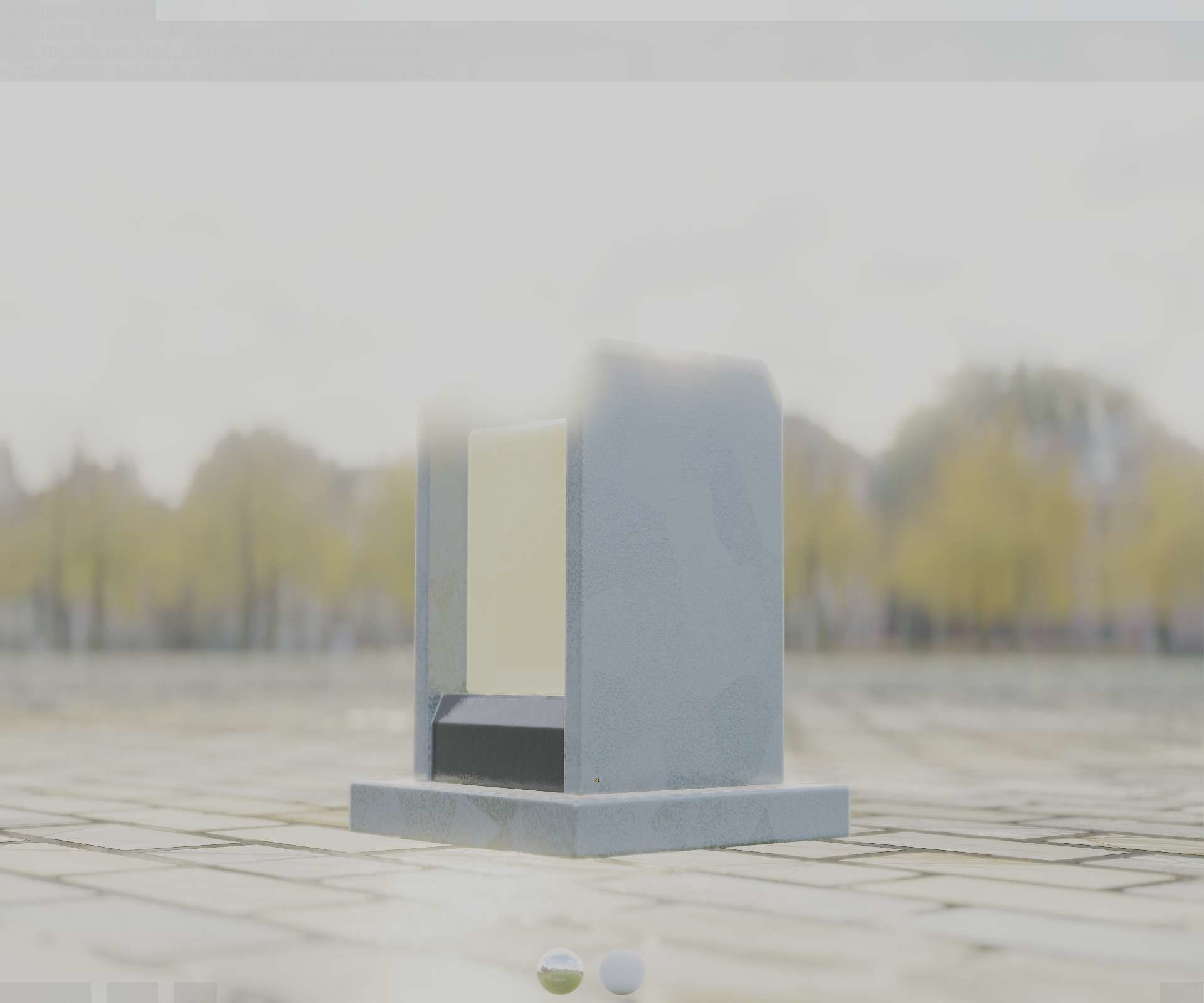 Street Light 8 Bollard 200mm Galvanized Version 1 Low-poly 3D model_27