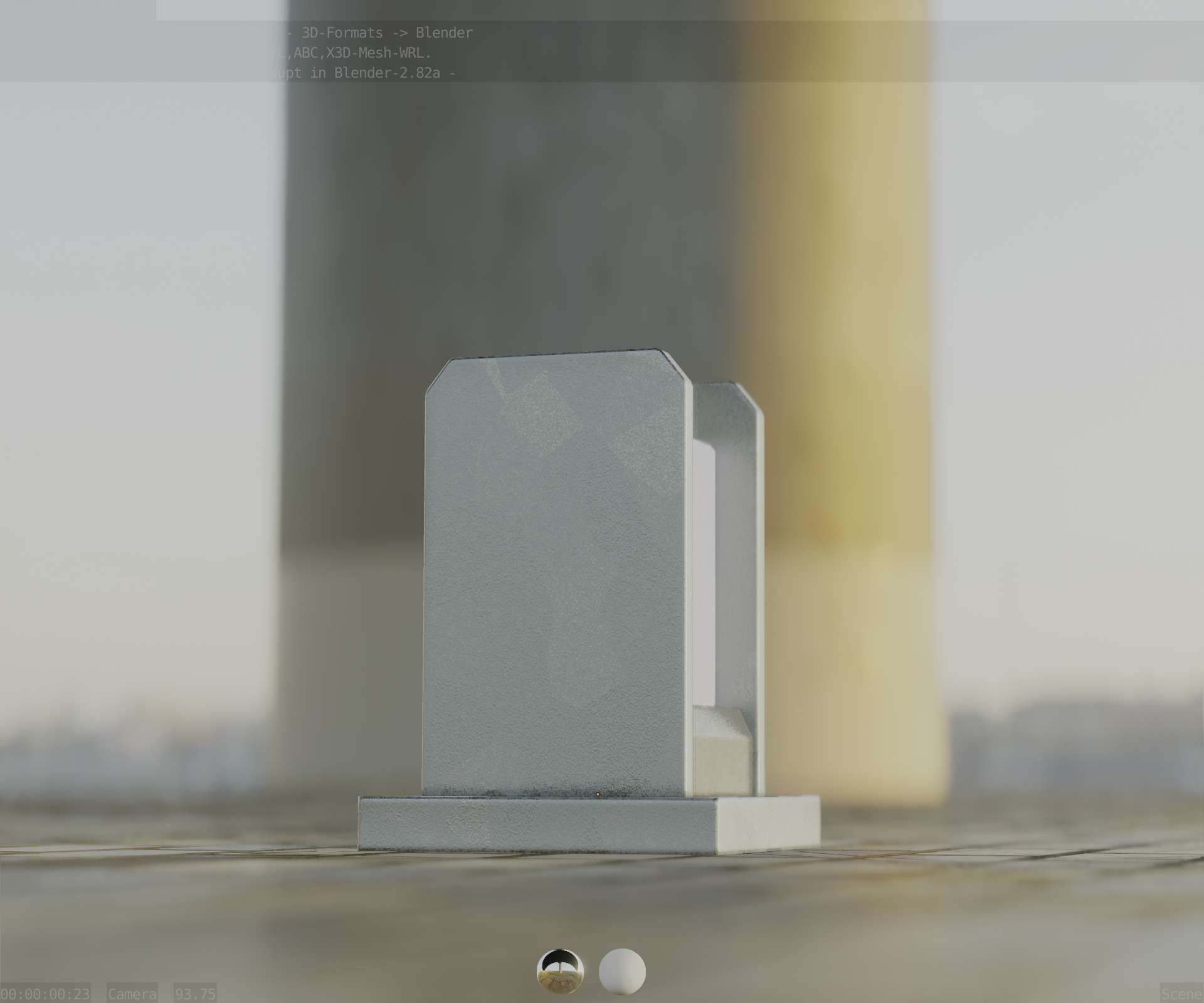 Street Light 8 Bollard 200mm Galvanized Version 1 Low-poly 3D model_35