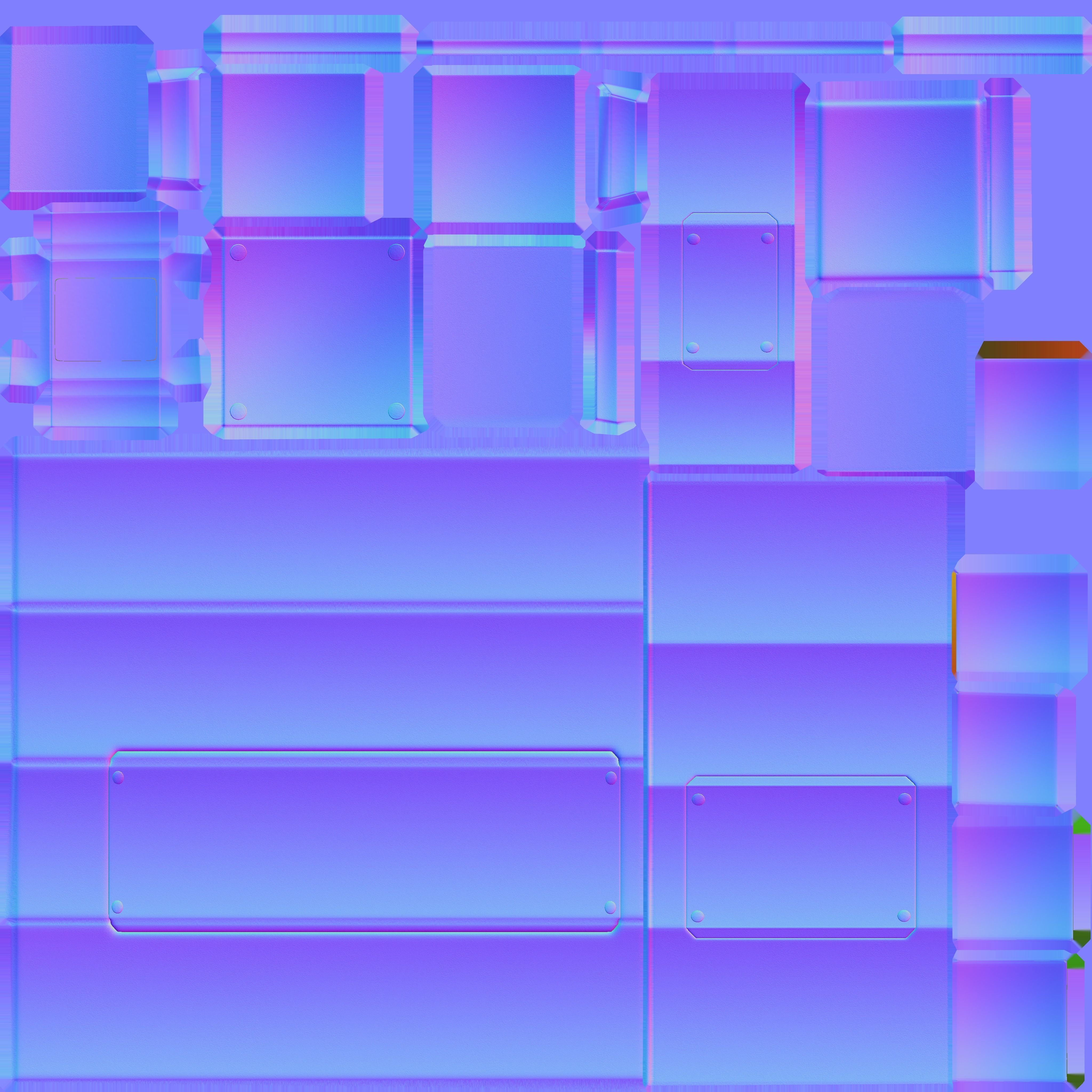 Street Light 8 Bollard 500mm Galvanized Version 1 Low-poly 3D model_103