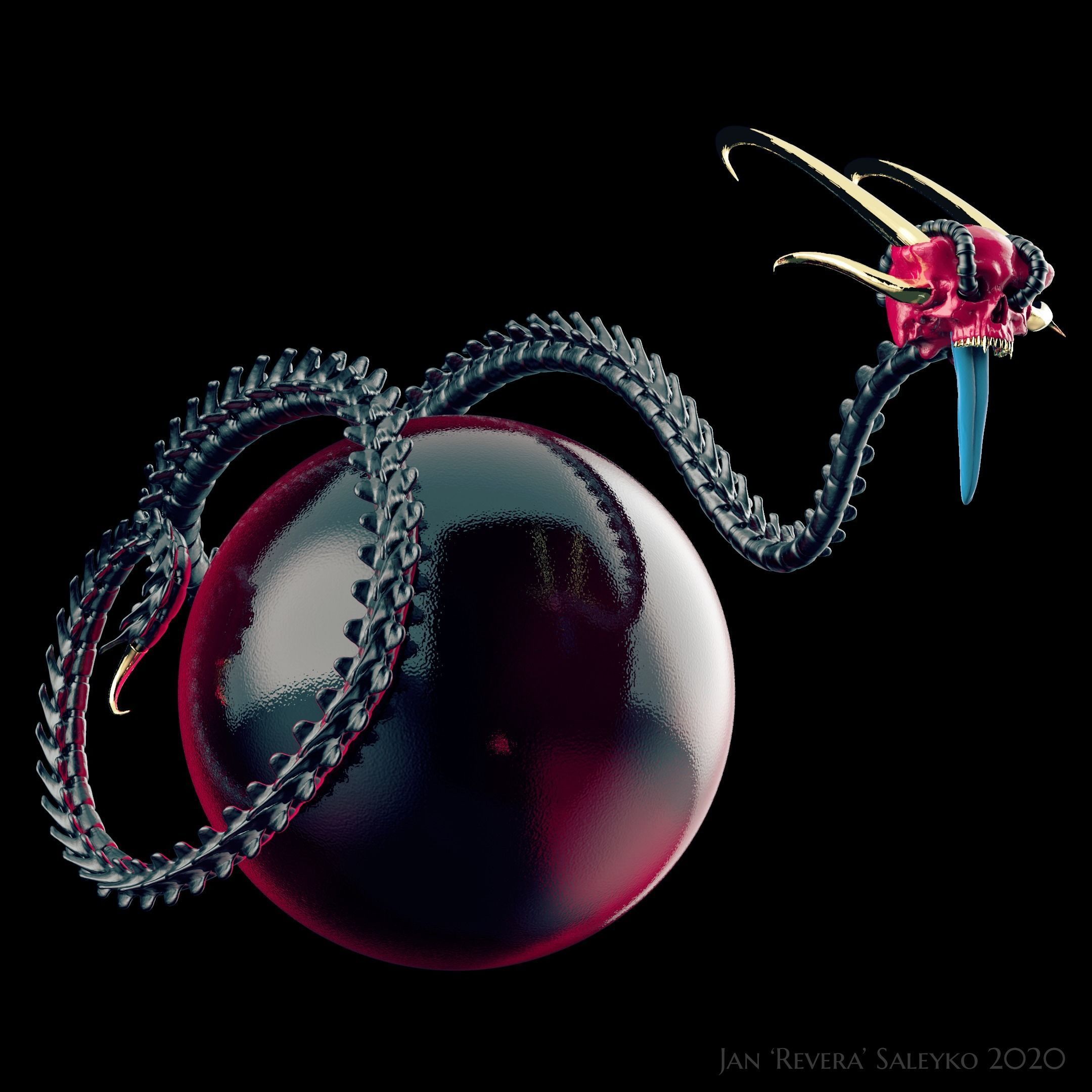 Spine IMM Brush for ZBrush 3D model_1