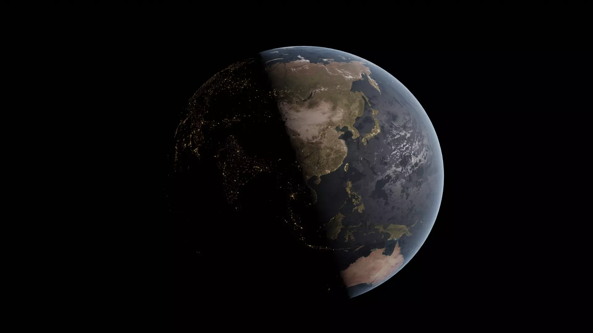 3D day and night model of Earth 3D model_0