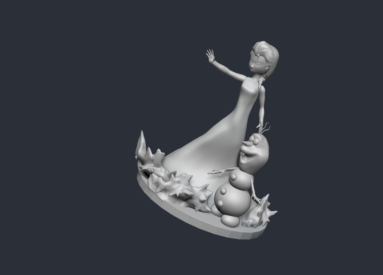 elsa frozen 3D print model_2