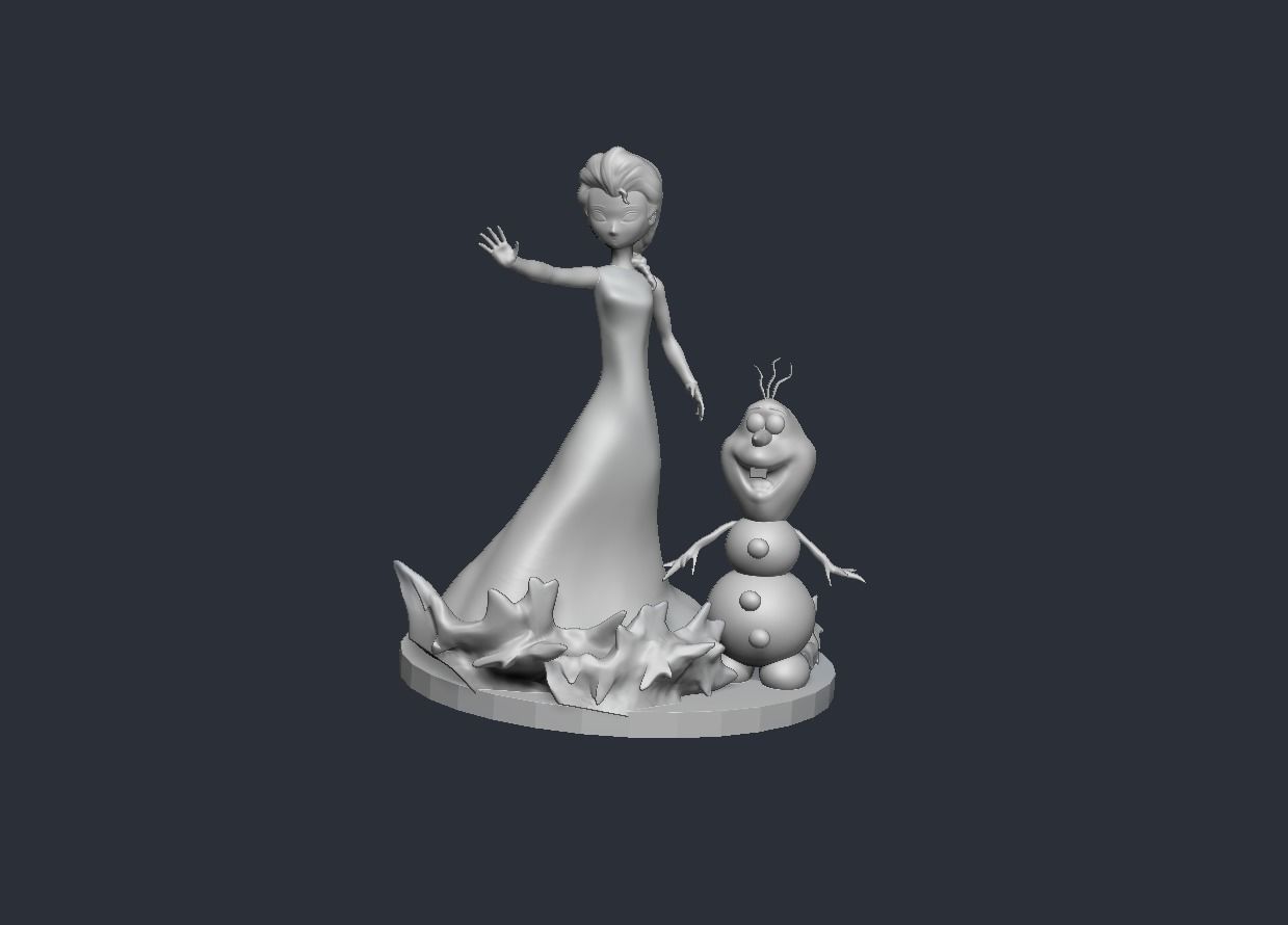 elsa frozen 3D print model_1