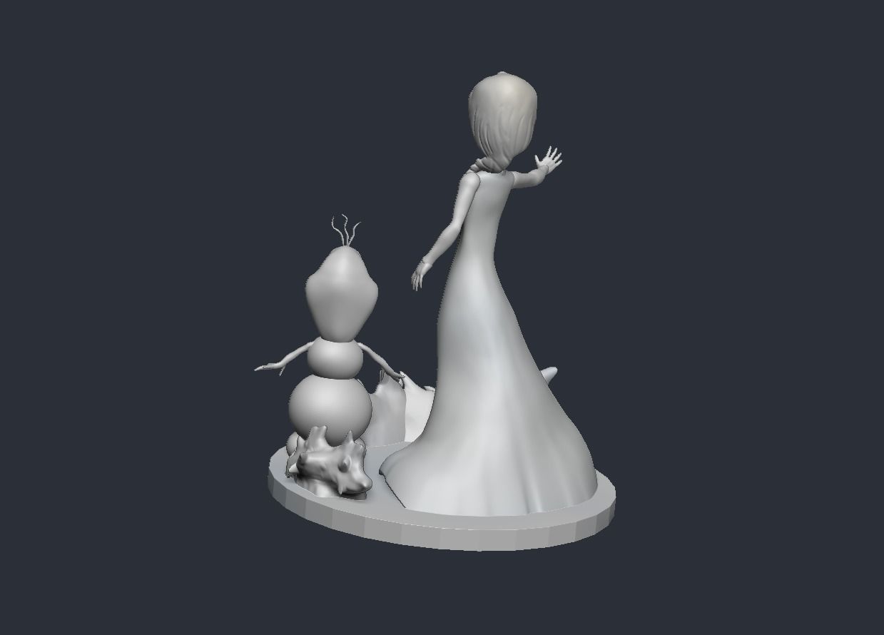 elsa frozen 3D print model_5