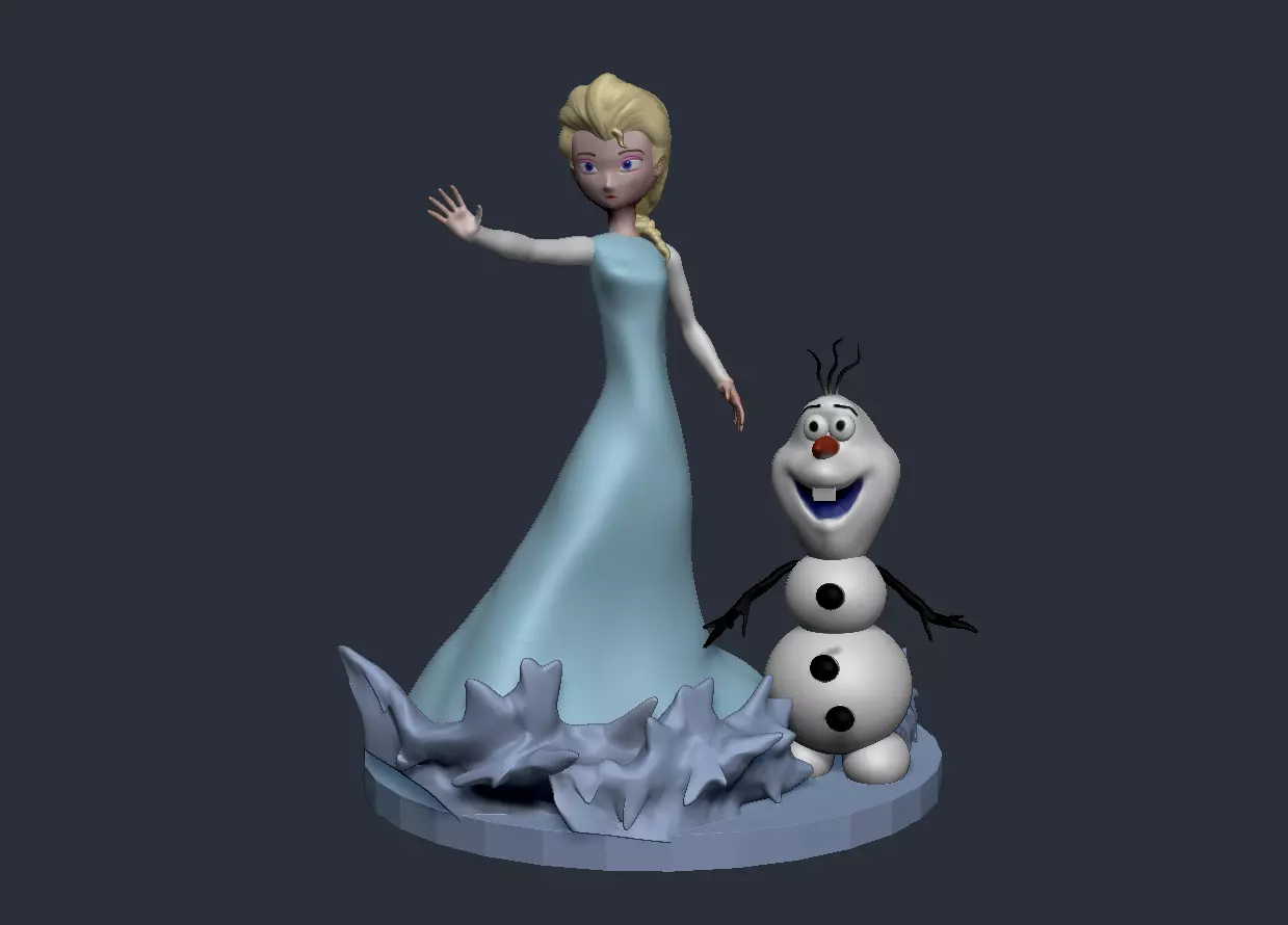elsa frozen 3D print model_0