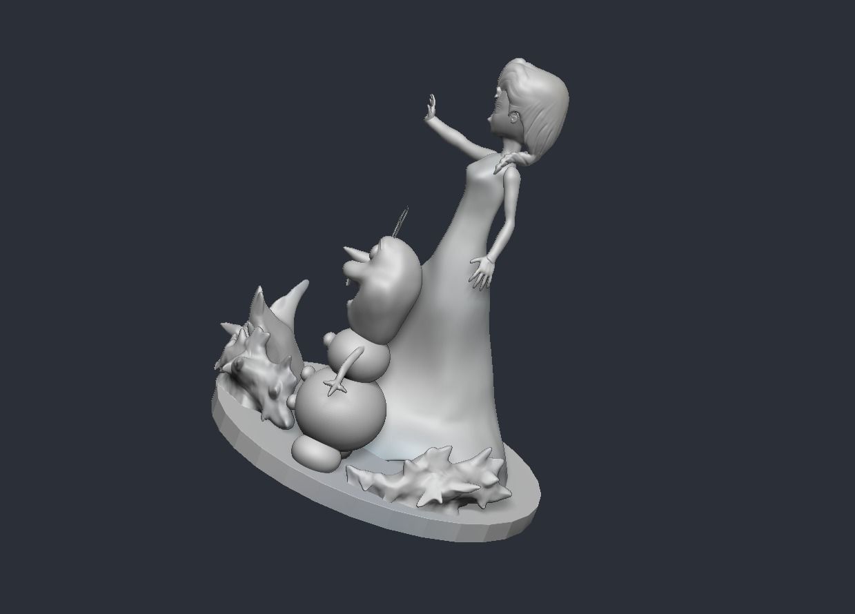 elsa frozen 3D print model_4