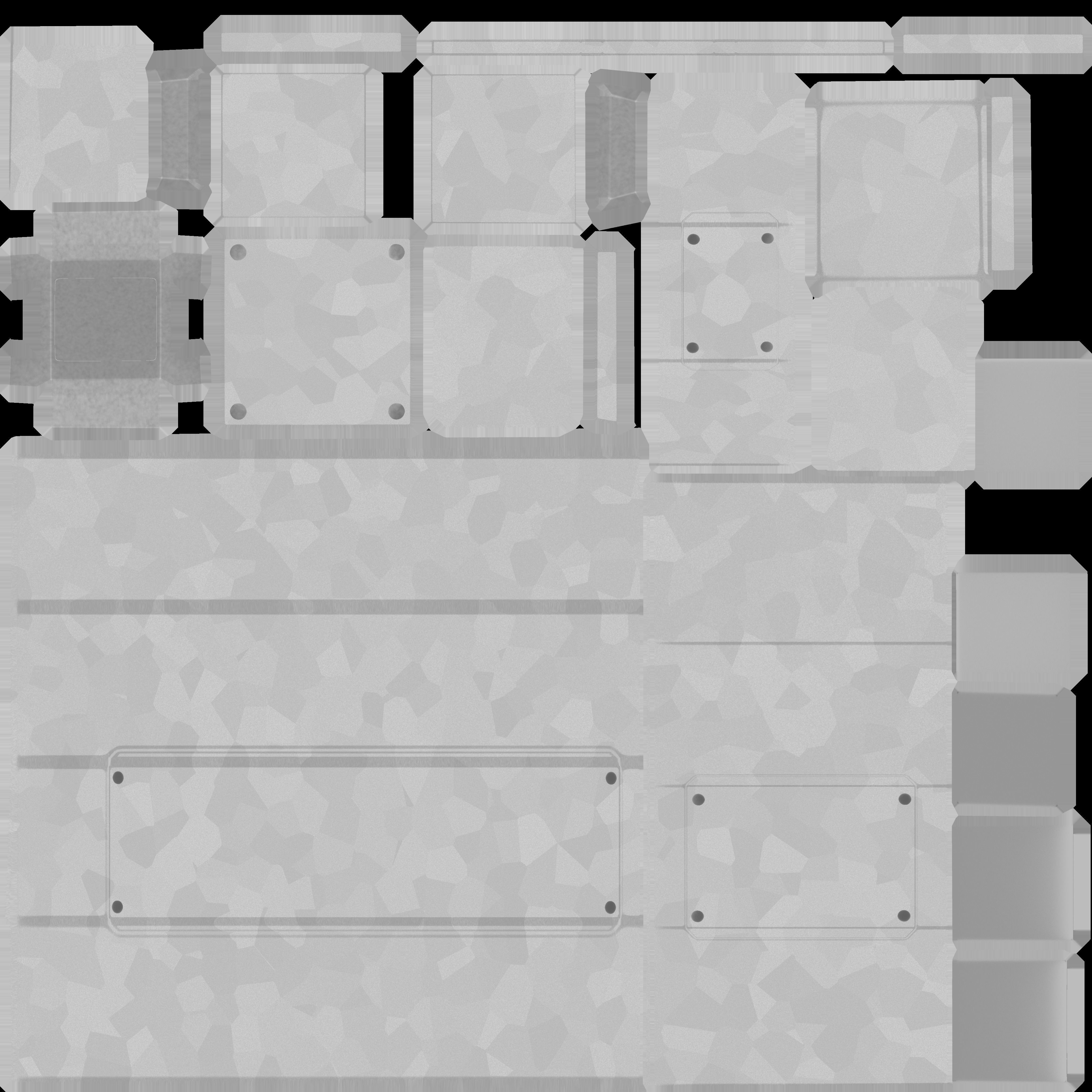 Street Light 8 Bollard 900 mm Galvanized Version 2 Low-poly 3D model_104