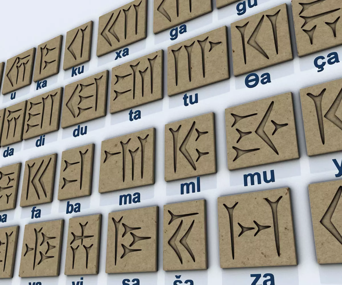 Persian Cuneiform Blocks 3D model_0