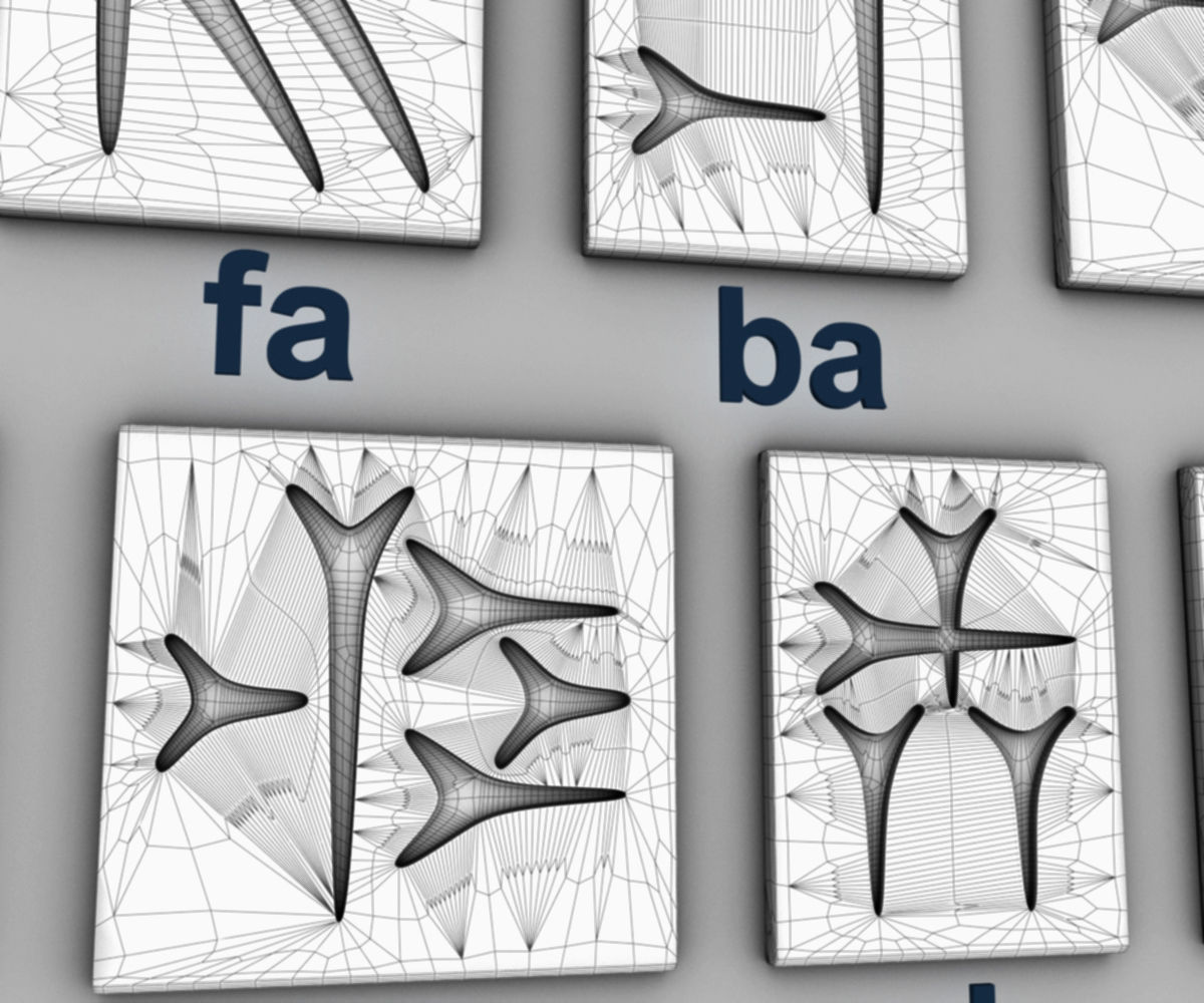 Persian Cuneiform Blocks 3D model_8