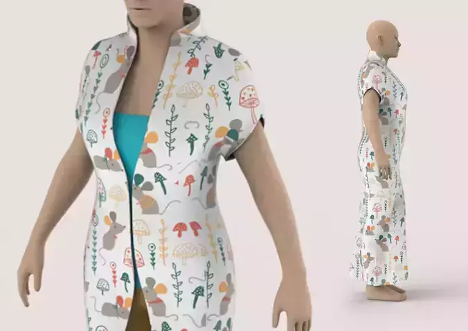 Female mannequin with clothes