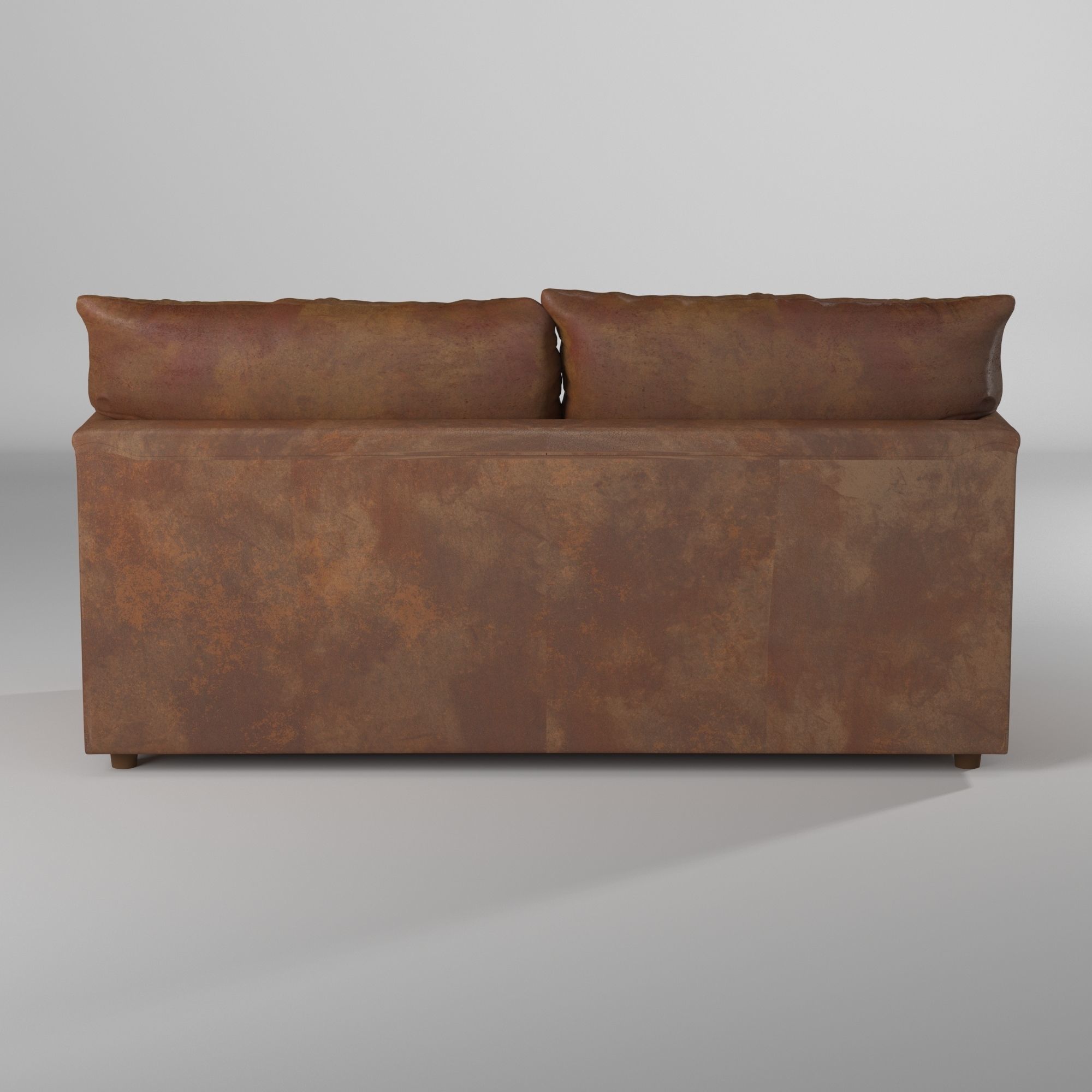 Leather Sofa with pillows 3D model_4