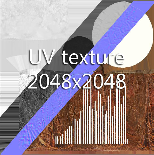 Coconut Half 3D model high quality 3D model_7