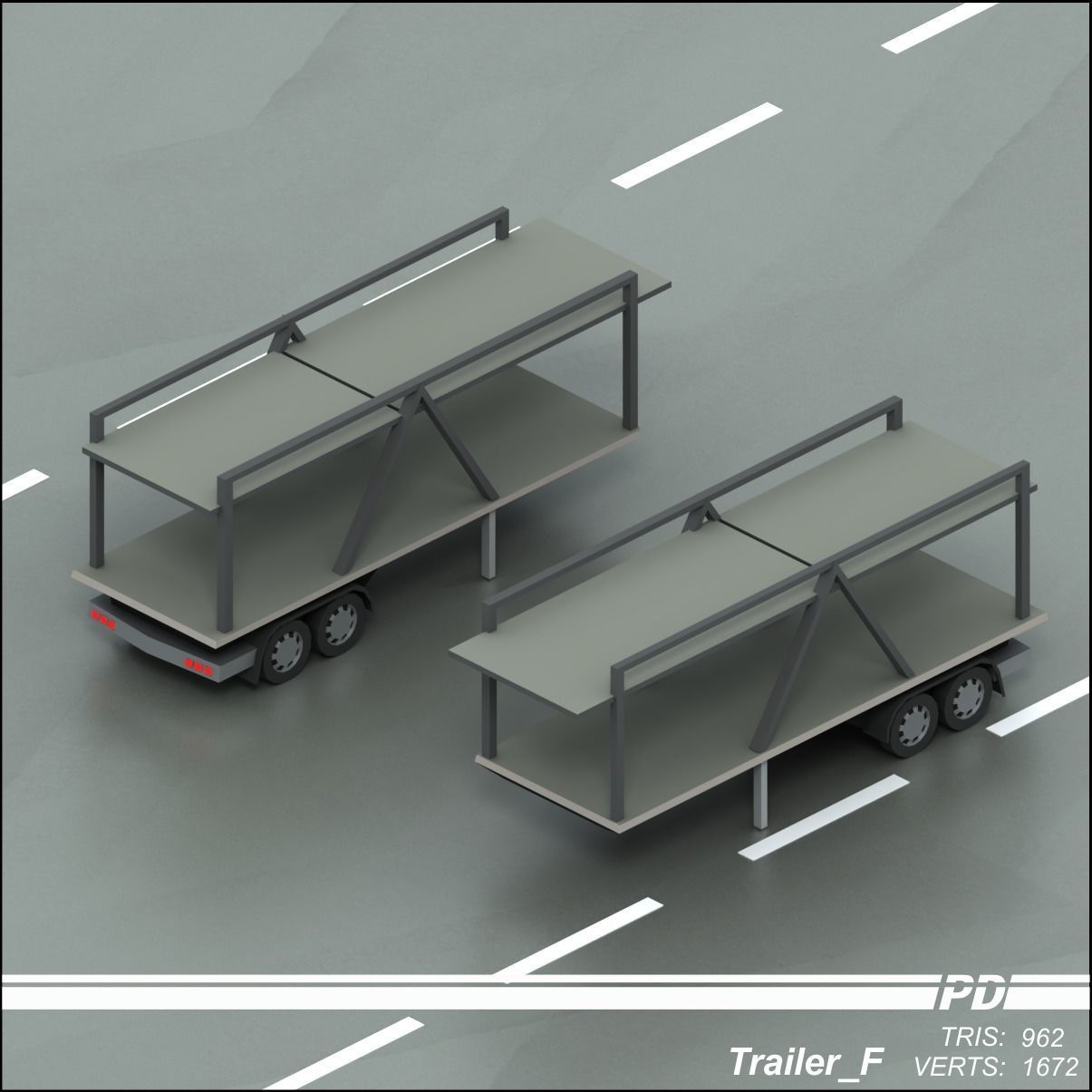 Stylized lowpoly vehicle pack with interior  Low-poly 3D model_58