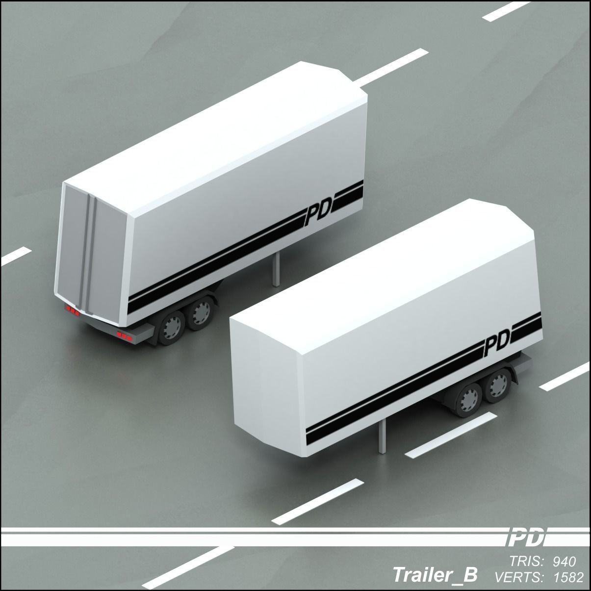 Stylized lowpoly vehicle pack with interior  Low-poly 3D model_54