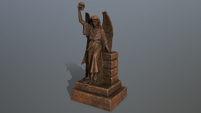 statue 2 of angel Low-poly 3D model