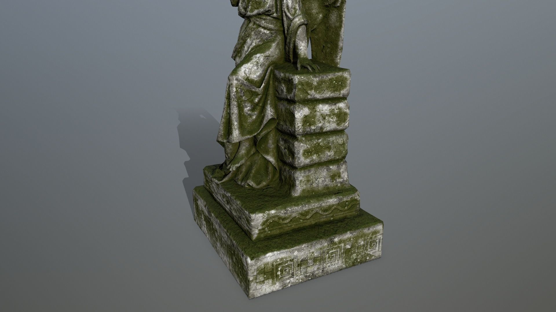 statue 2 of angel Low-poly 3D model_12