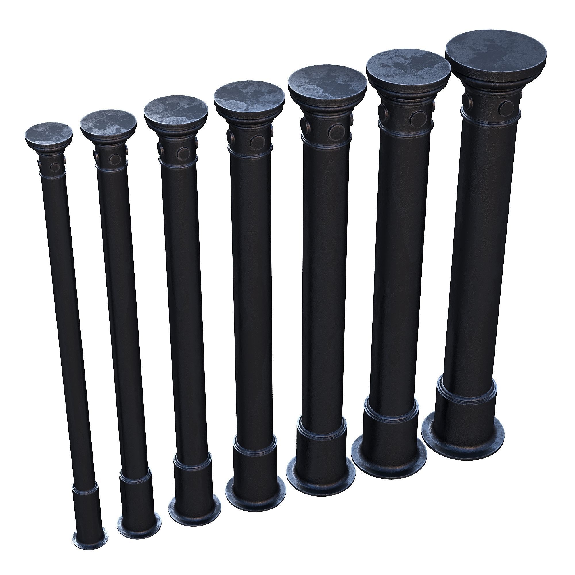 Cast iron columns 1 3D model_2