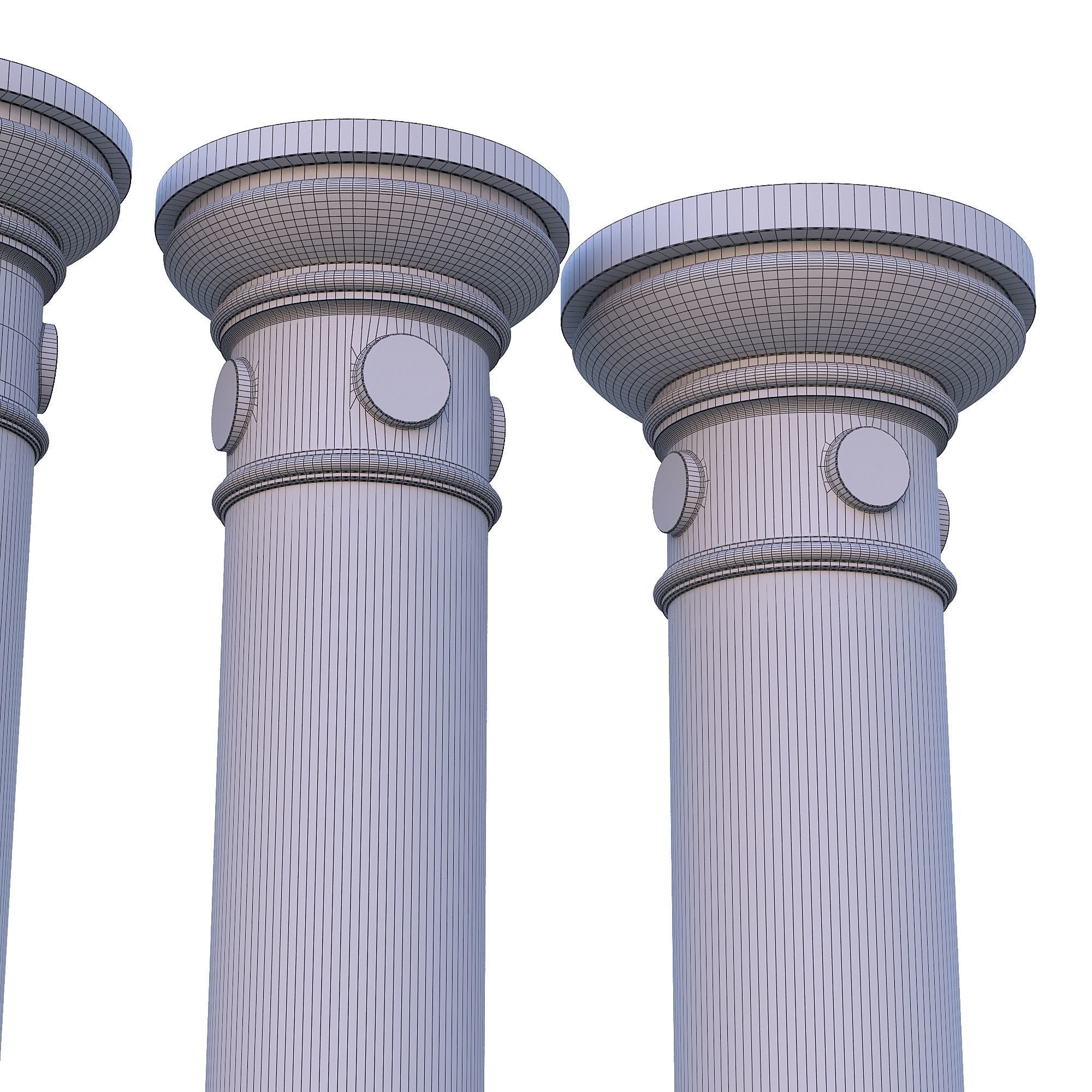 Cast iron columns 1 3D model_5