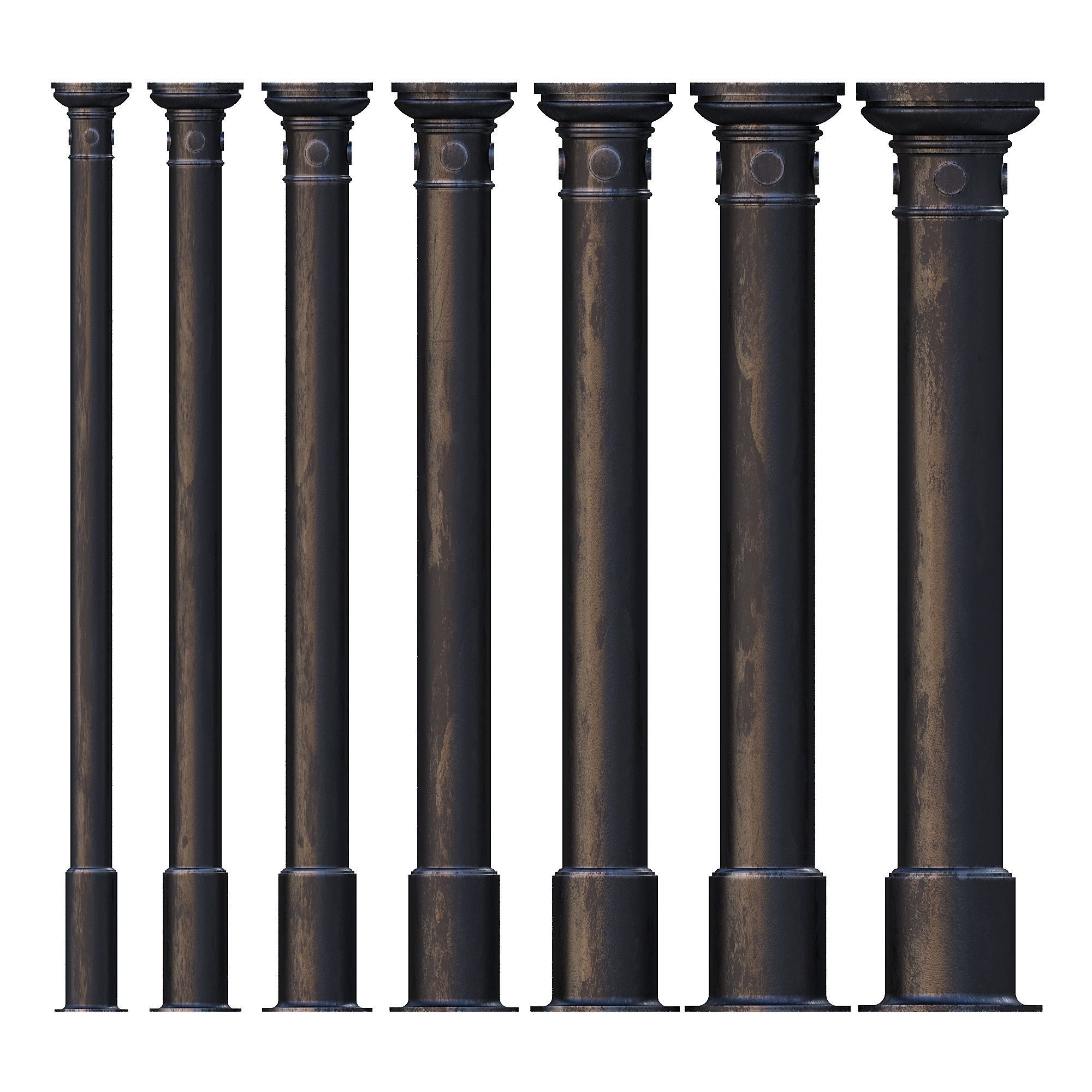 Cast iron columns 1 3D model_4