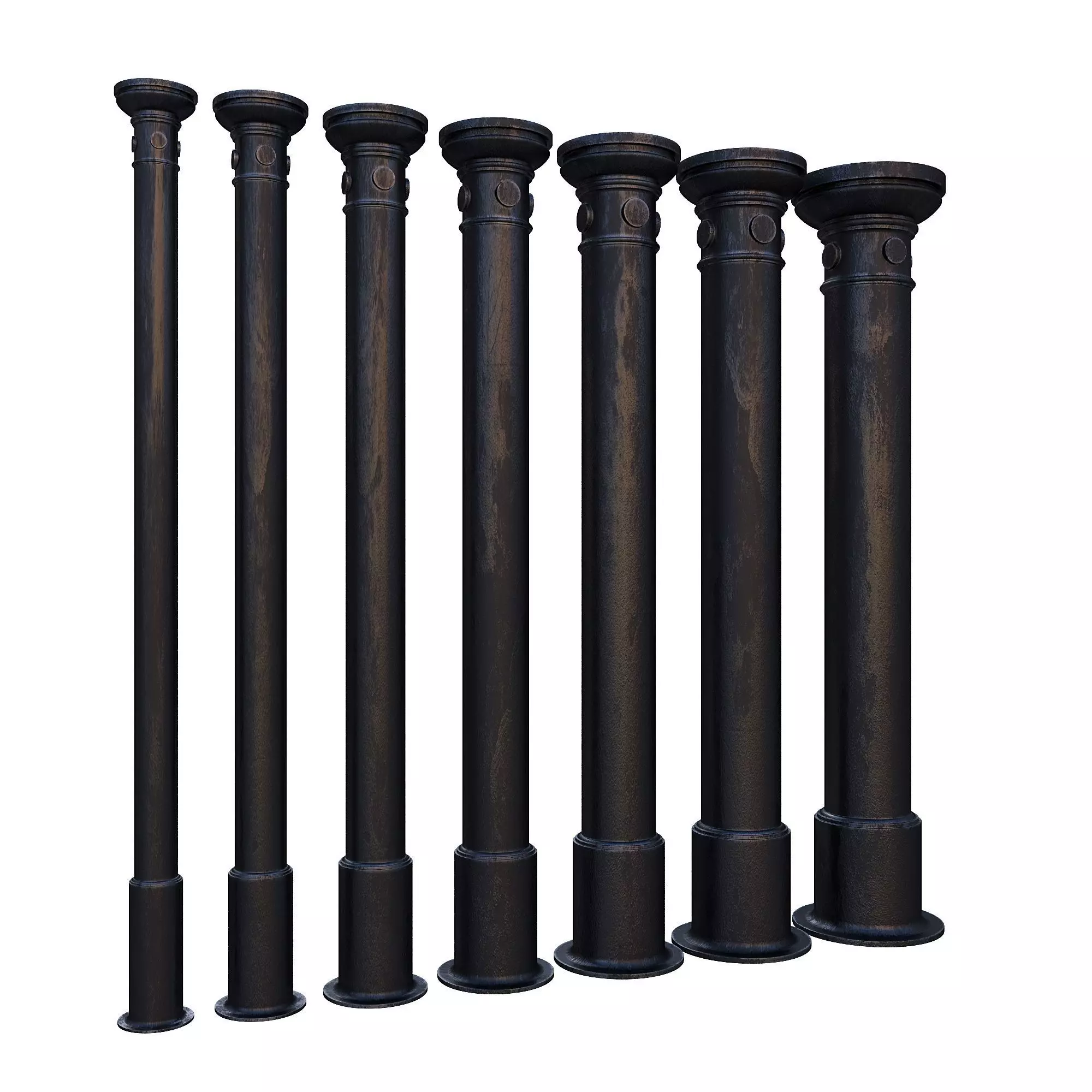 Cast iron columns 1 3D model_0