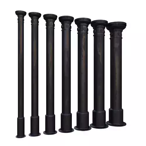 Cast iron columns 1 3D model