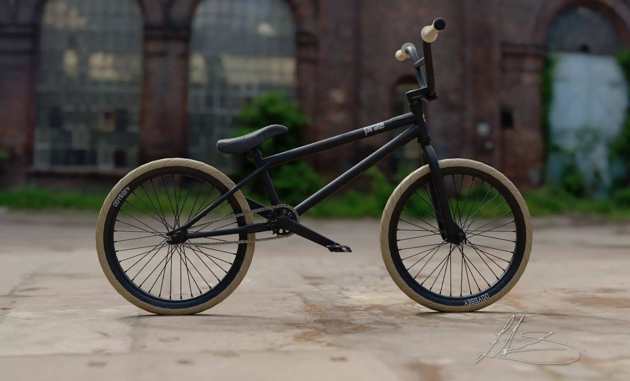 BMX stunt bike 3D model_0