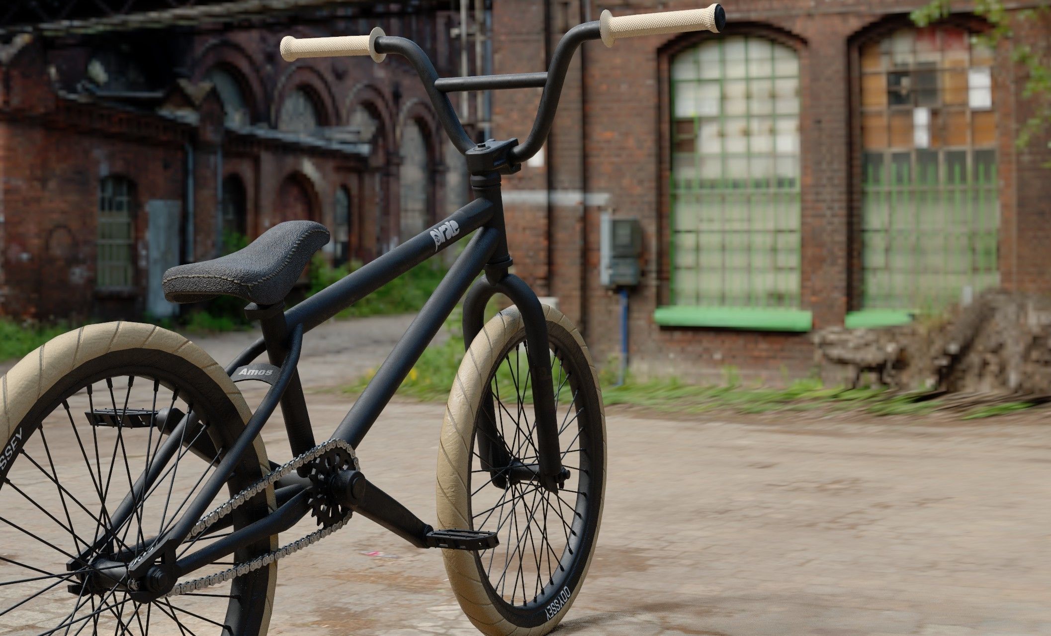 BMX stunt bike 3D model_3