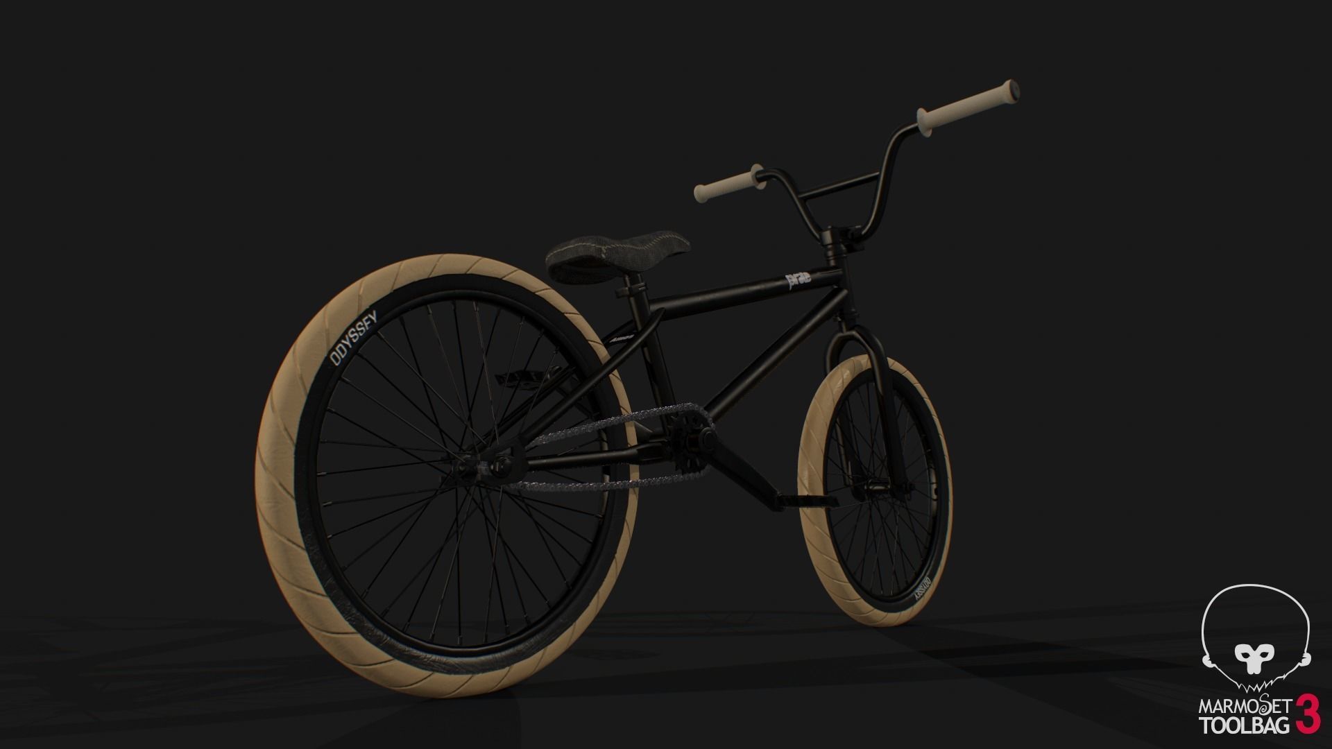 BMX stunt bike 3D model_6