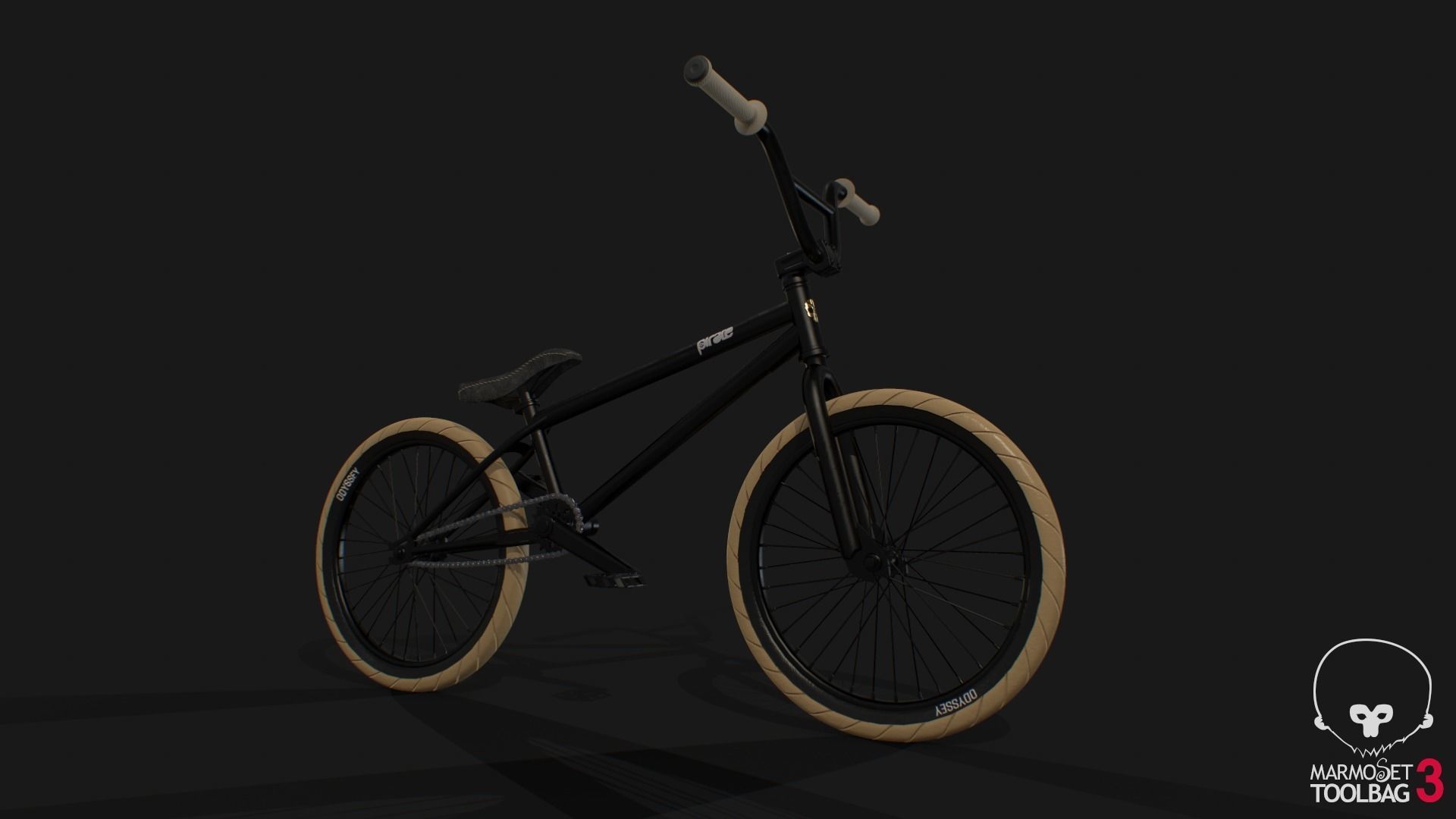 BMX stunt bike 3D model_4
