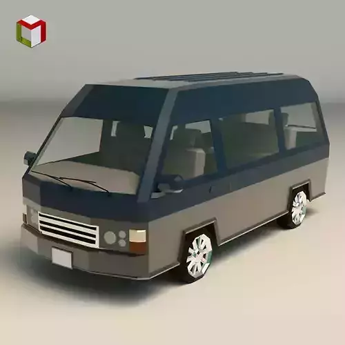 Low Poly Minivan 02
