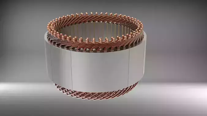 Hairpin winding 3D model