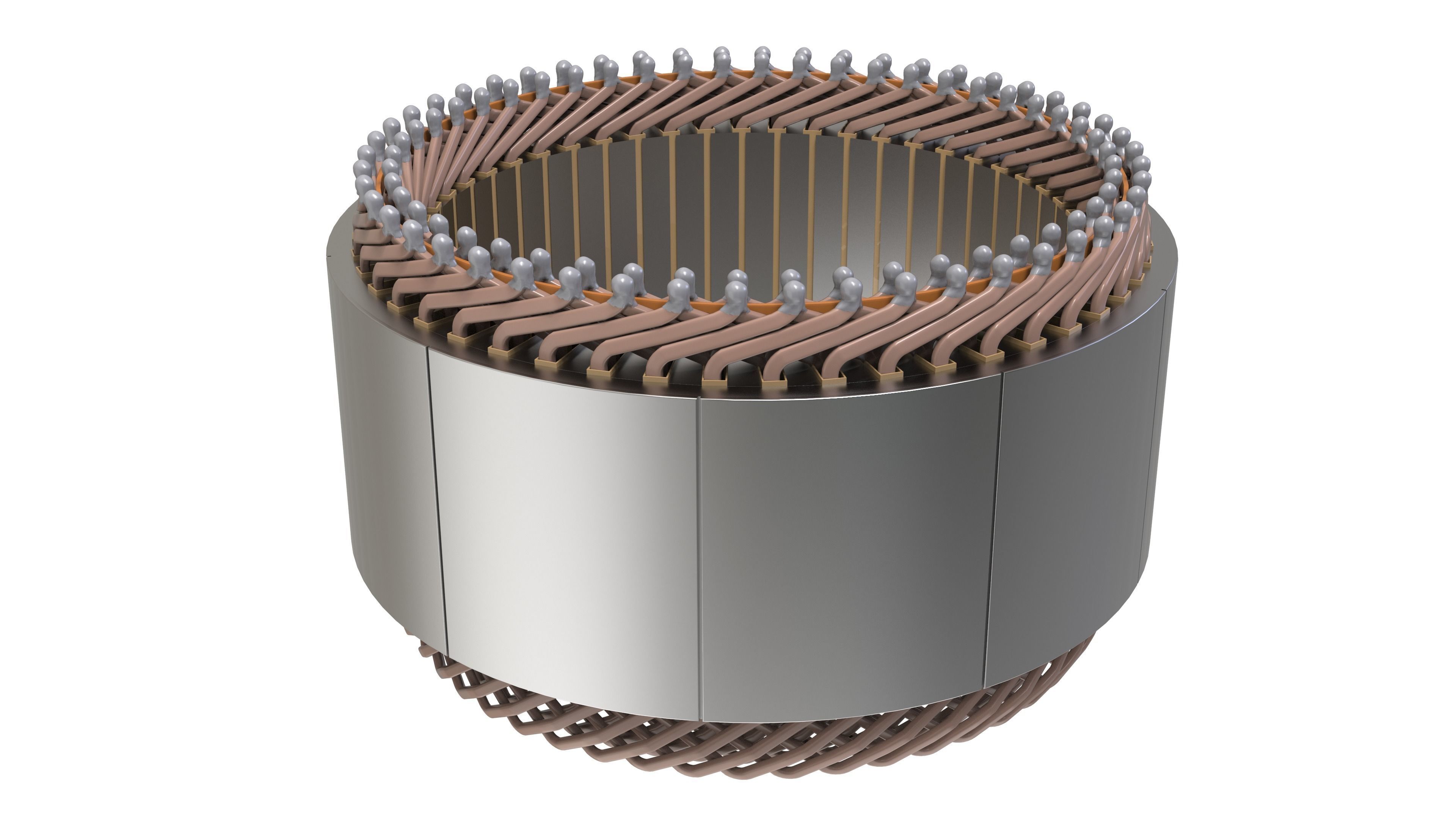 Hairpin winding 3D model_1