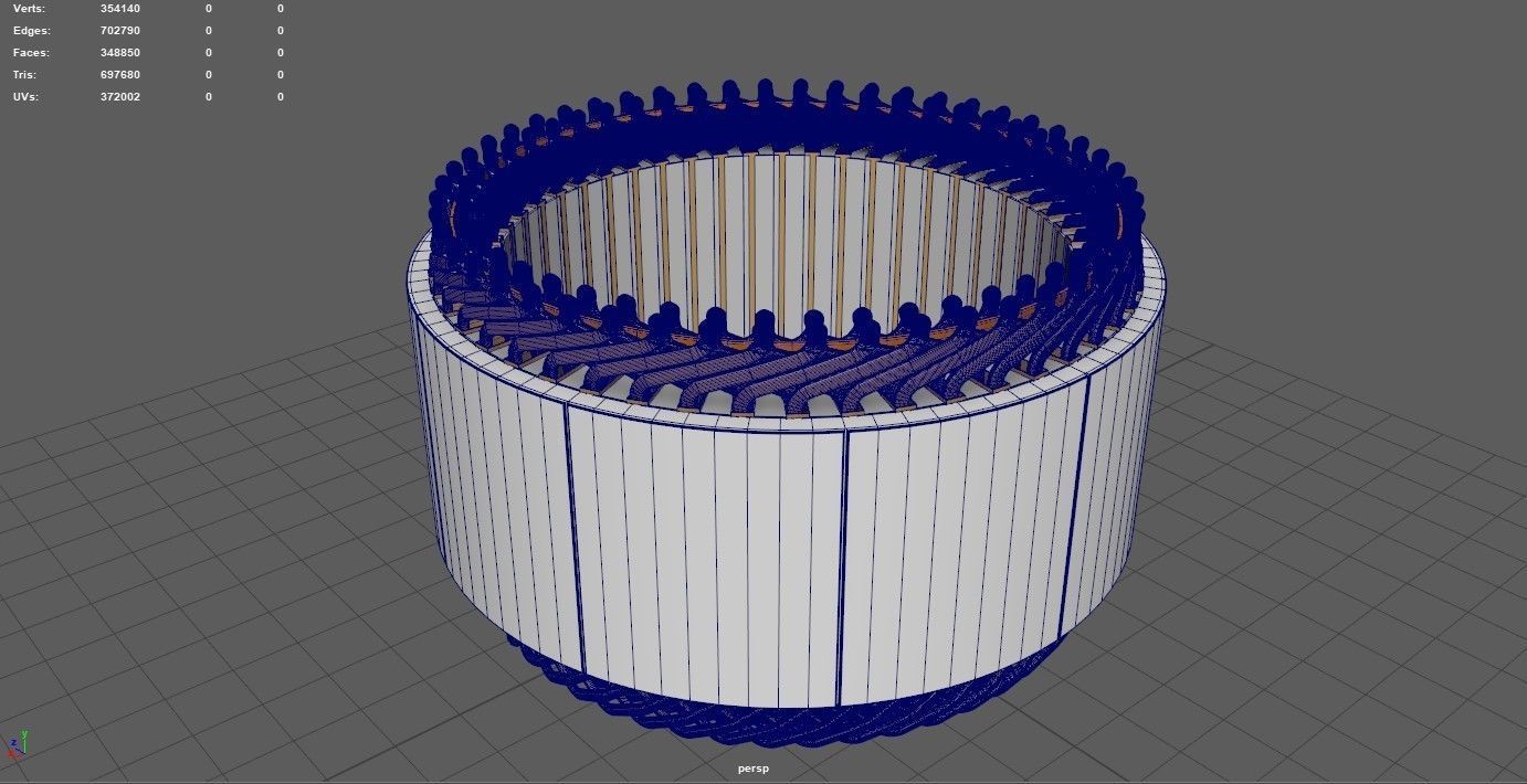 Hairpin winding 3D model_4