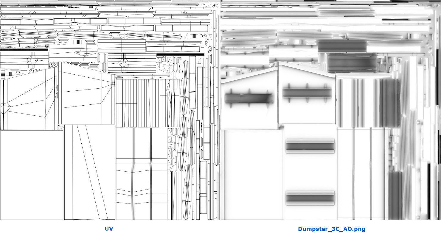 Dumpster 3C Low-poly 3D model_8