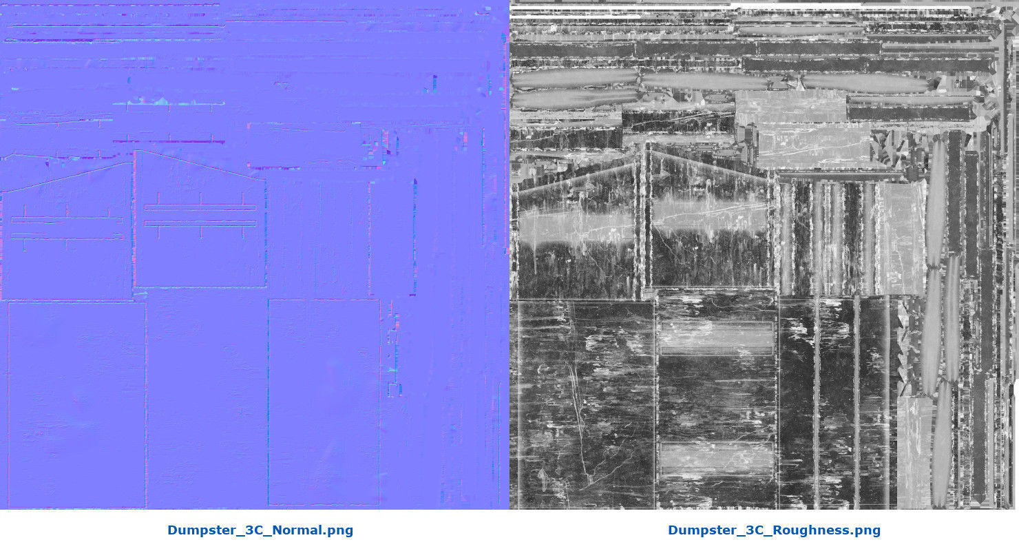 Dumpster 3C Low-poly 3D model_10