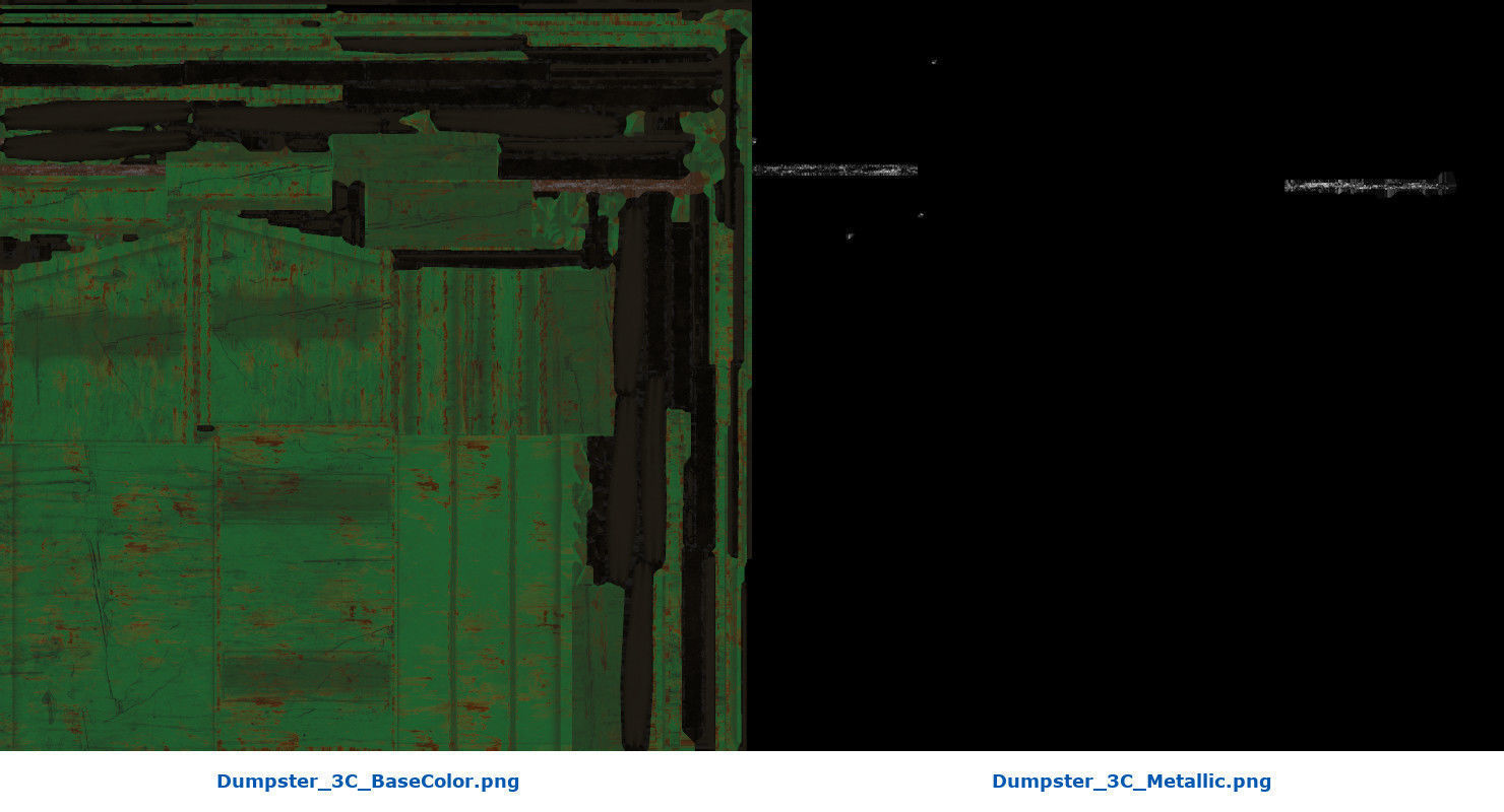 Dumpster 3C Low-poly 3D model_9