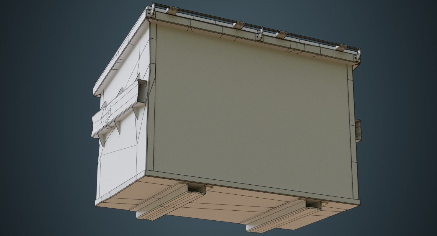 Dumpster 3C Low-poly 3D model_7