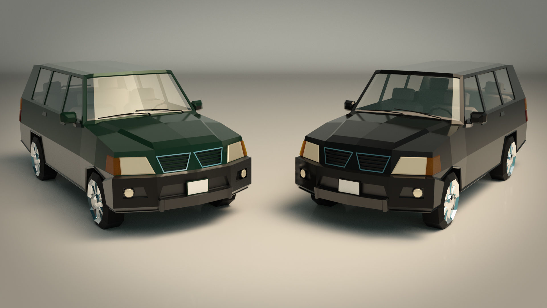 Low Poly SUV 01 Low-poly 3D model_2