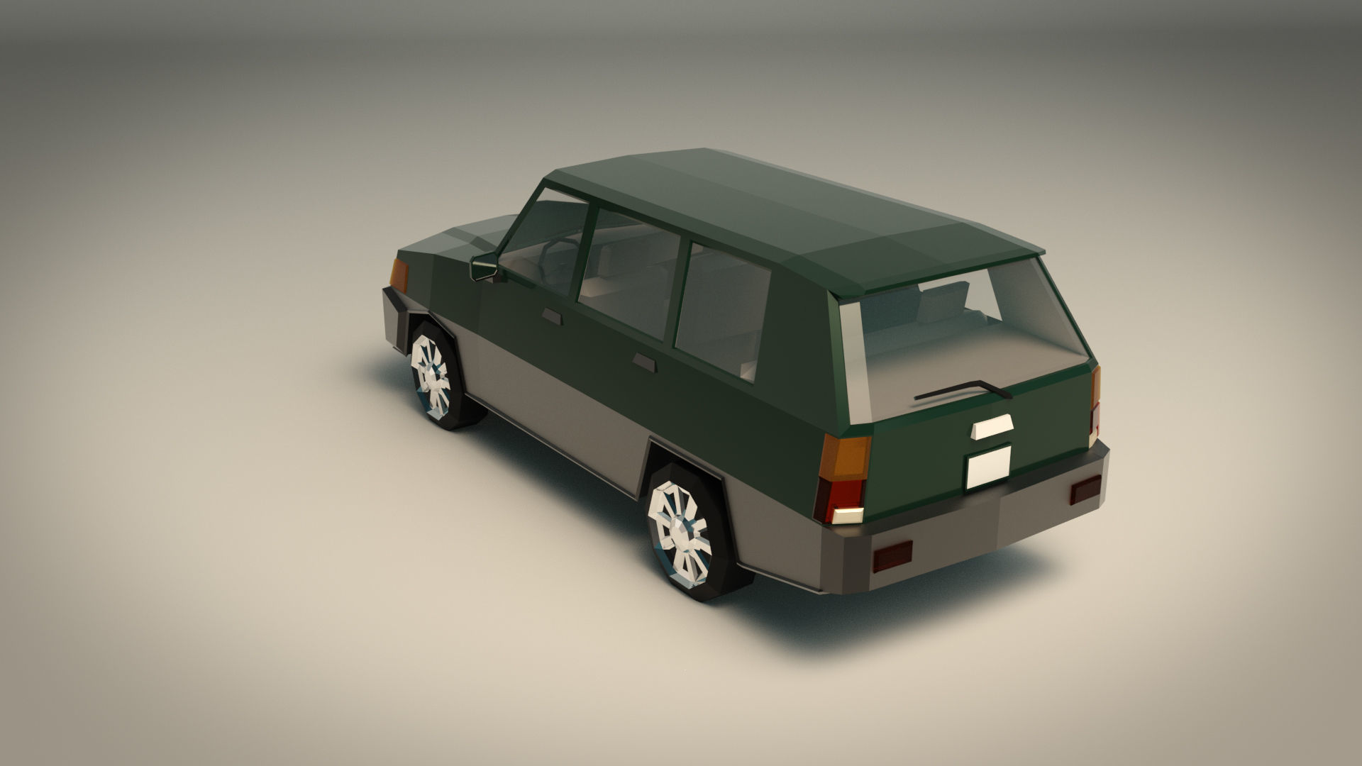 Low Poly SUV 01 Low-poly 3D model_4
