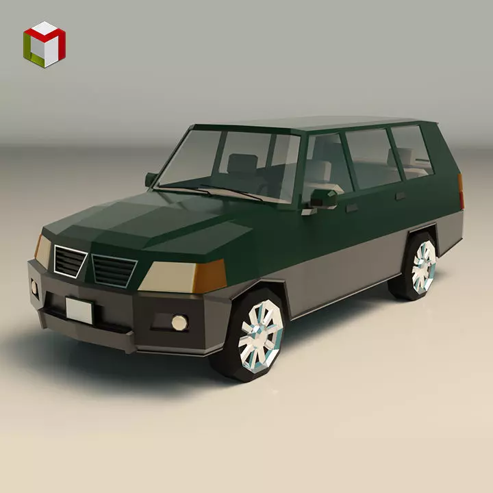Low Poly SUV 01 Low-poly 3D model_0