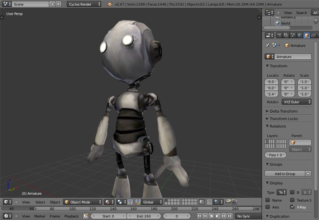 roboto made in blender Low-poly 3D model_5