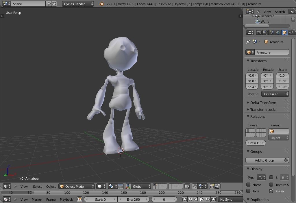 roboto made in blender Low-poly 3D model_4