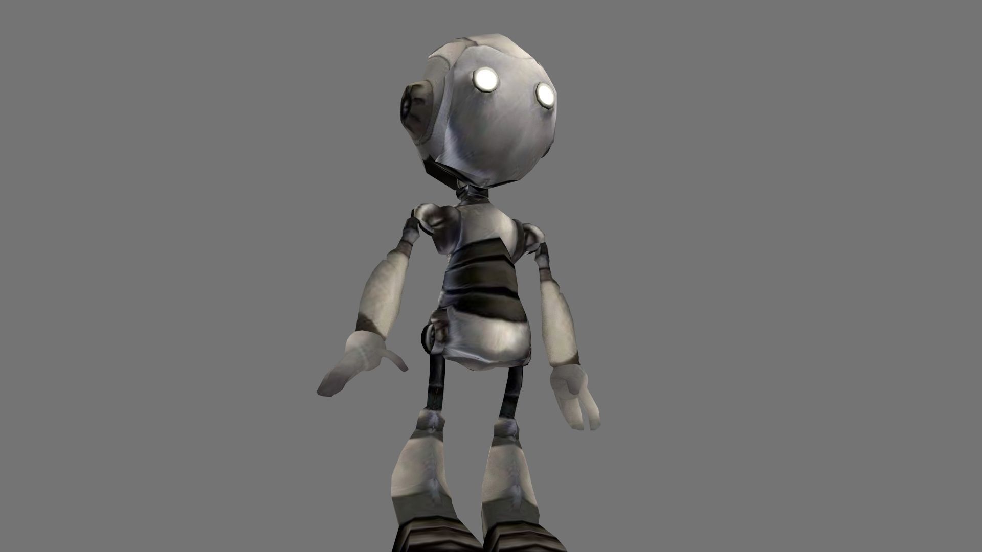 roboto made in blender Low-poly 3D model_2