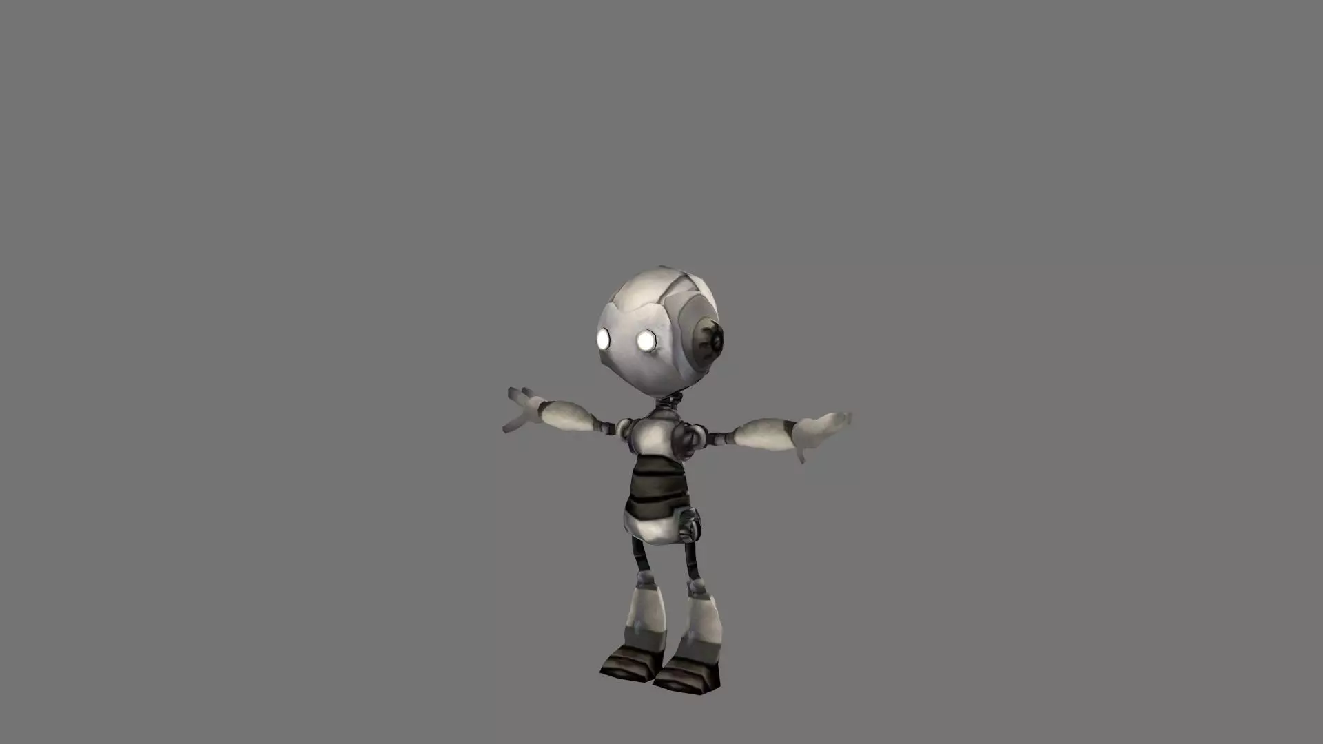 roboto made in blender Low-poly 3D model_0