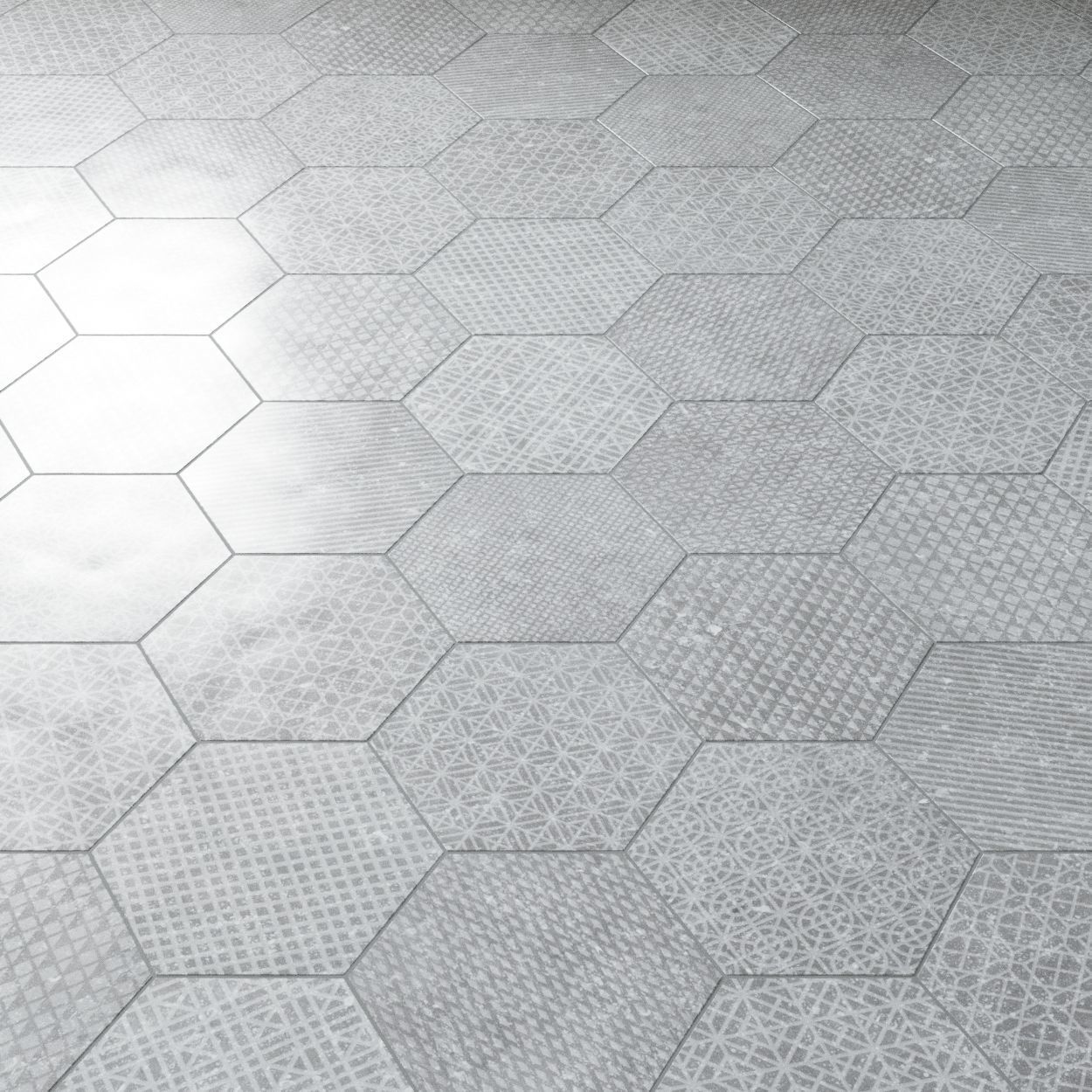 Porcelain tile EQUIPE CORALSTONE Hexagon Wall tiles 3D model_2