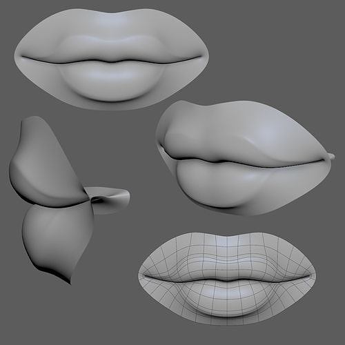 Lip Female-02 3D model