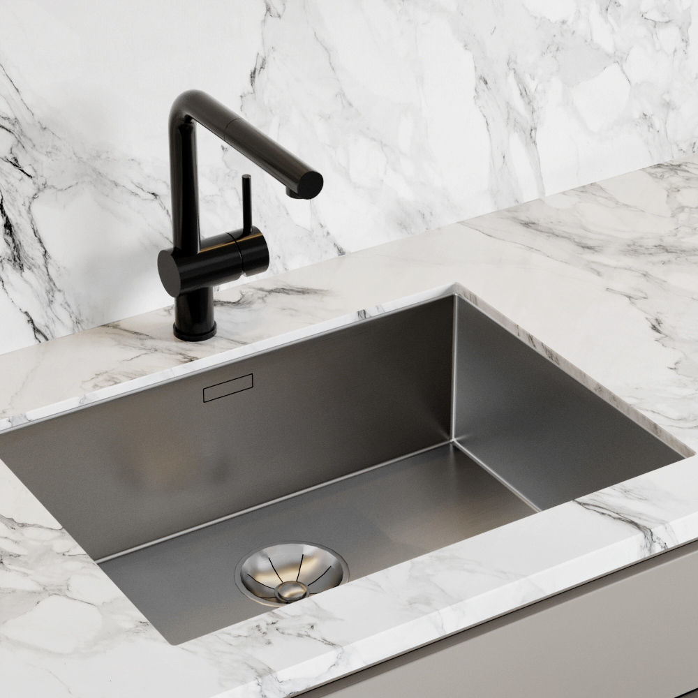 Kitchen 7 modern with marble counter tops 3D model_2